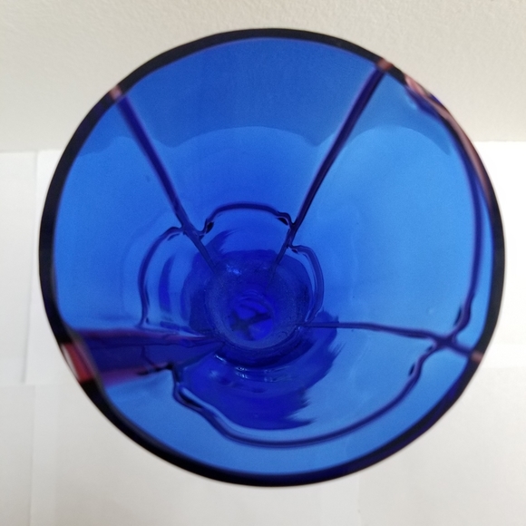 10052 New Rare Murano Cobal Blue 16" Vase, Italia Collection, hand made in Italy - Picture 9 of 13